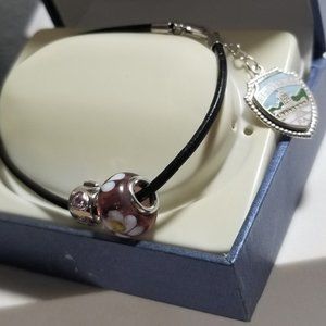 925 Bracelet Glass B  Bracelet Gettysburg Pa Charm